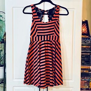 Material Girl Striped Skater Dress